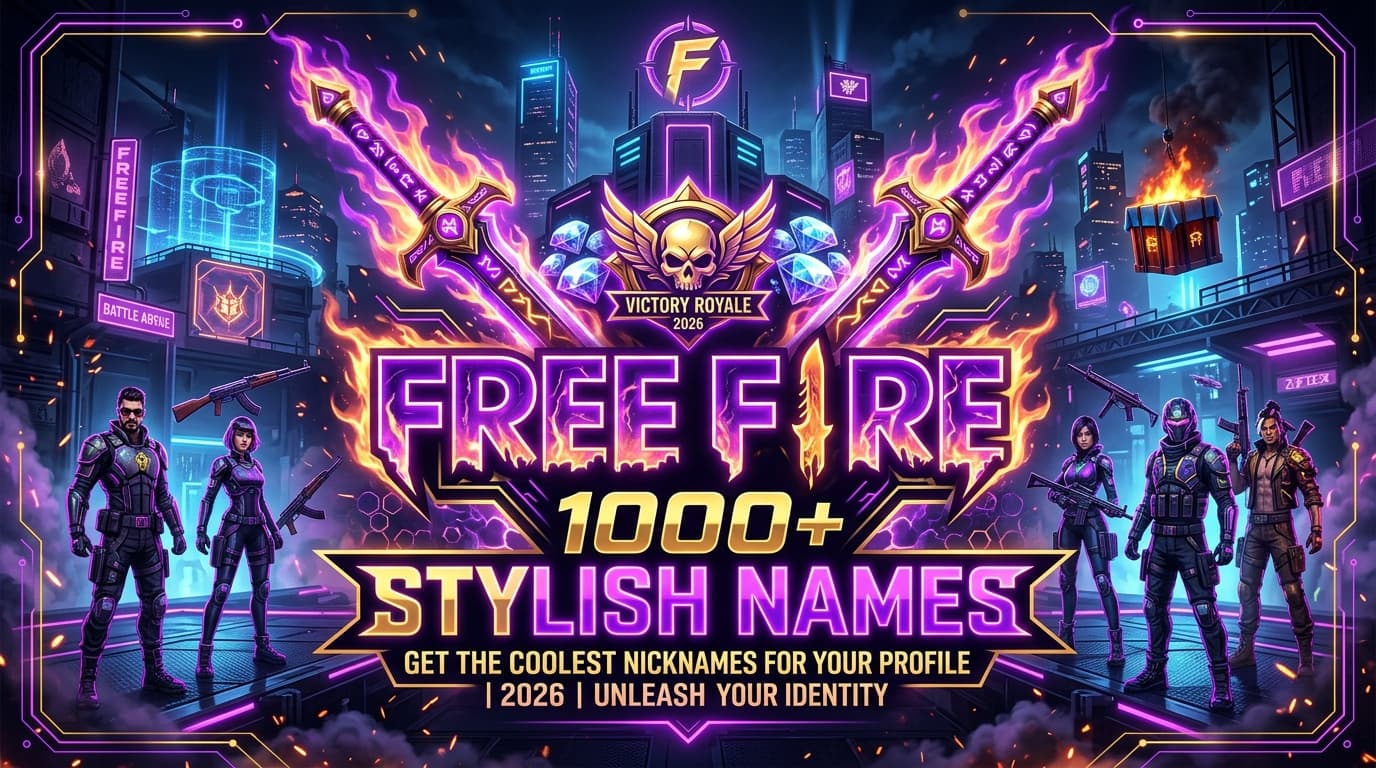1000+ Best Stylish Names for Free Fire 2026 — Copy & Paste