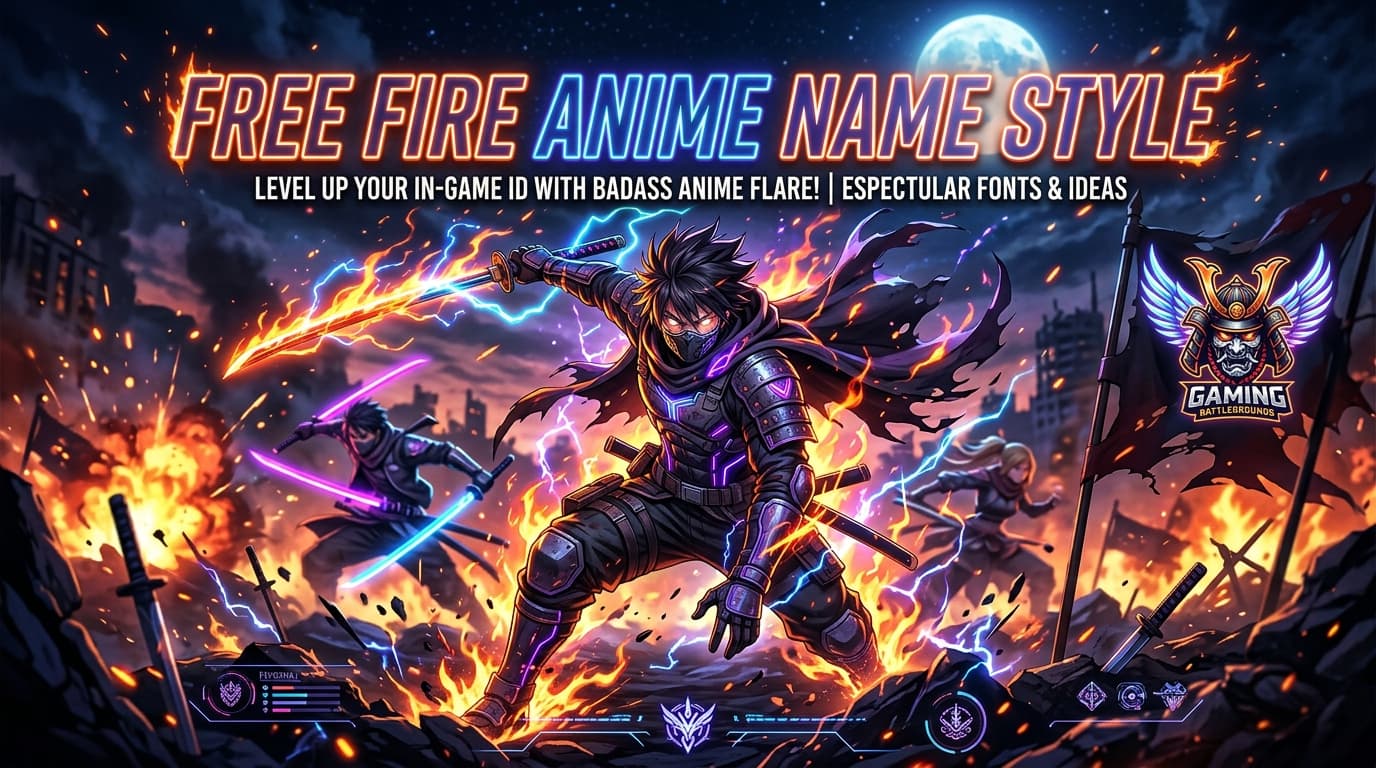 250+ Free Fire Anime Name Style 2026 with Fonts and Symbols